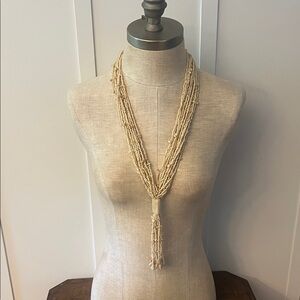 Elegant Cream Beaded Necklace